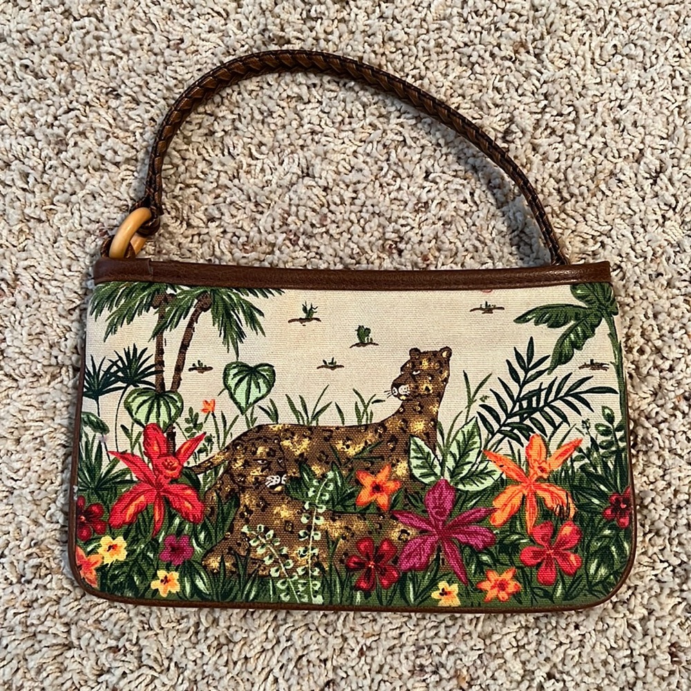 Vintage Cheetah Jungle Handbag Clutch Purse